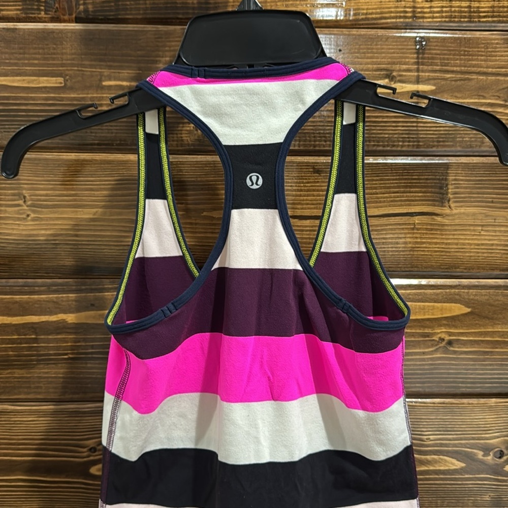 Lululemon XS Striped Racerback Tank Top - Picture 5 of 9